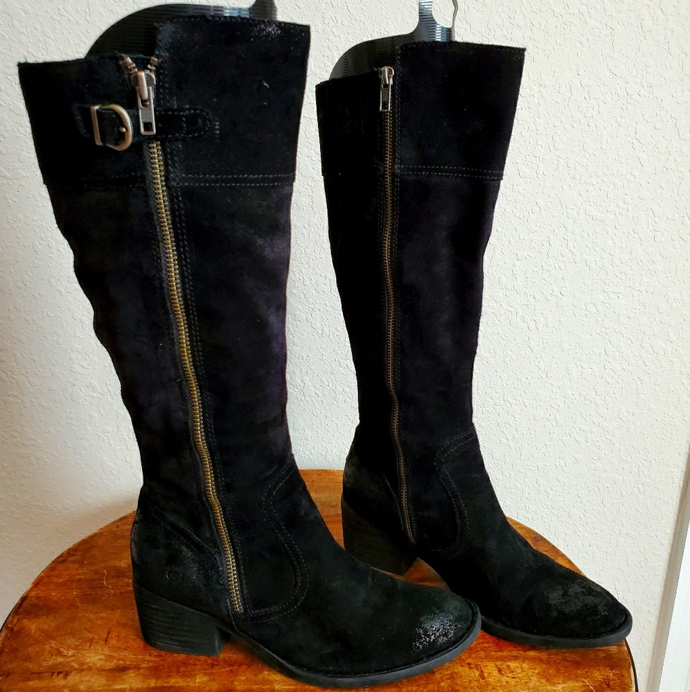 Black Distressed Born Boots